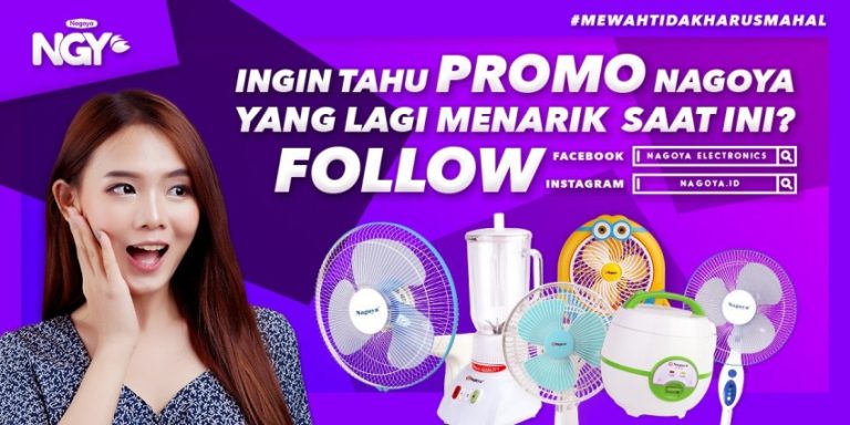 Produk elektronik Nagoya di NGY.co.id: kipas angin, televisi LED, blender dapur, alat pijat elektrik, dan power bank